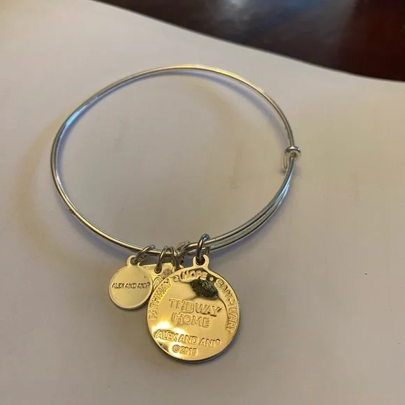 Alex and Ani Charity by Design The Way Home Silver Adjustable Charm Bracelet - Picture 4 of 4